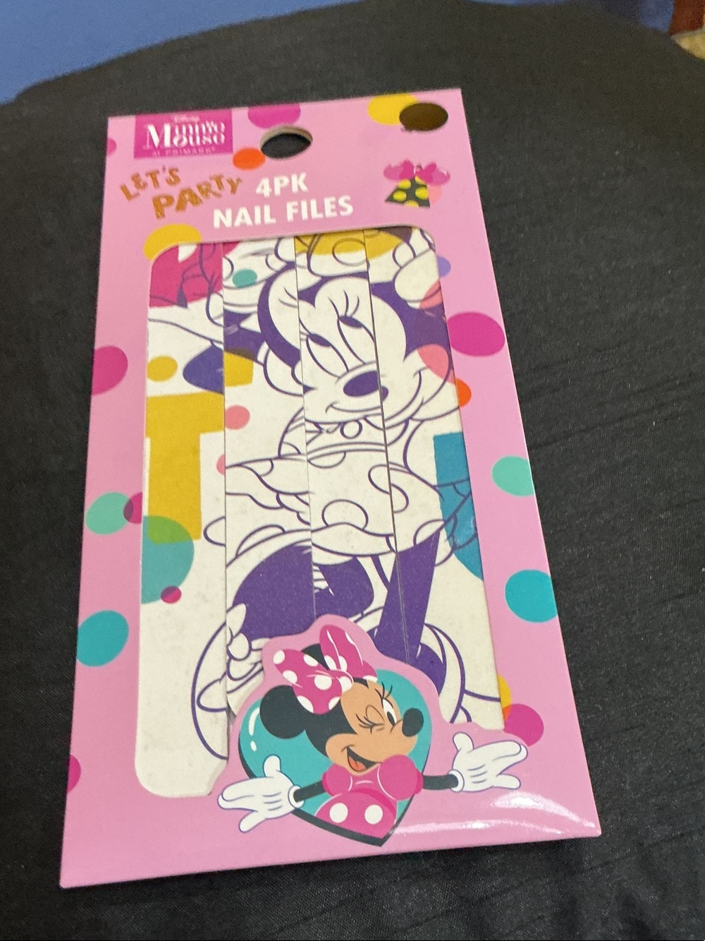 Disney Minnie Mouse Pink and Teal 4PK Kids Nail Files nwb